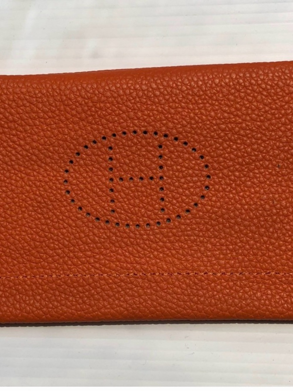 Designer inspired “new”  orange large leather wallet